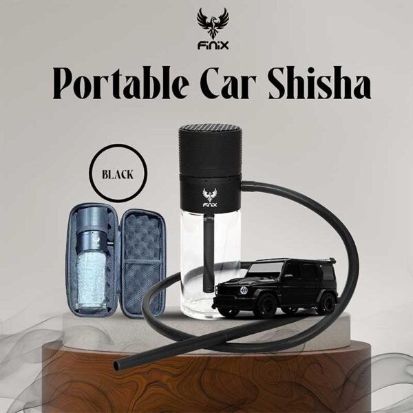 Finix Portable Car Hookah Glass Black + Accessories & Bag - Image 4